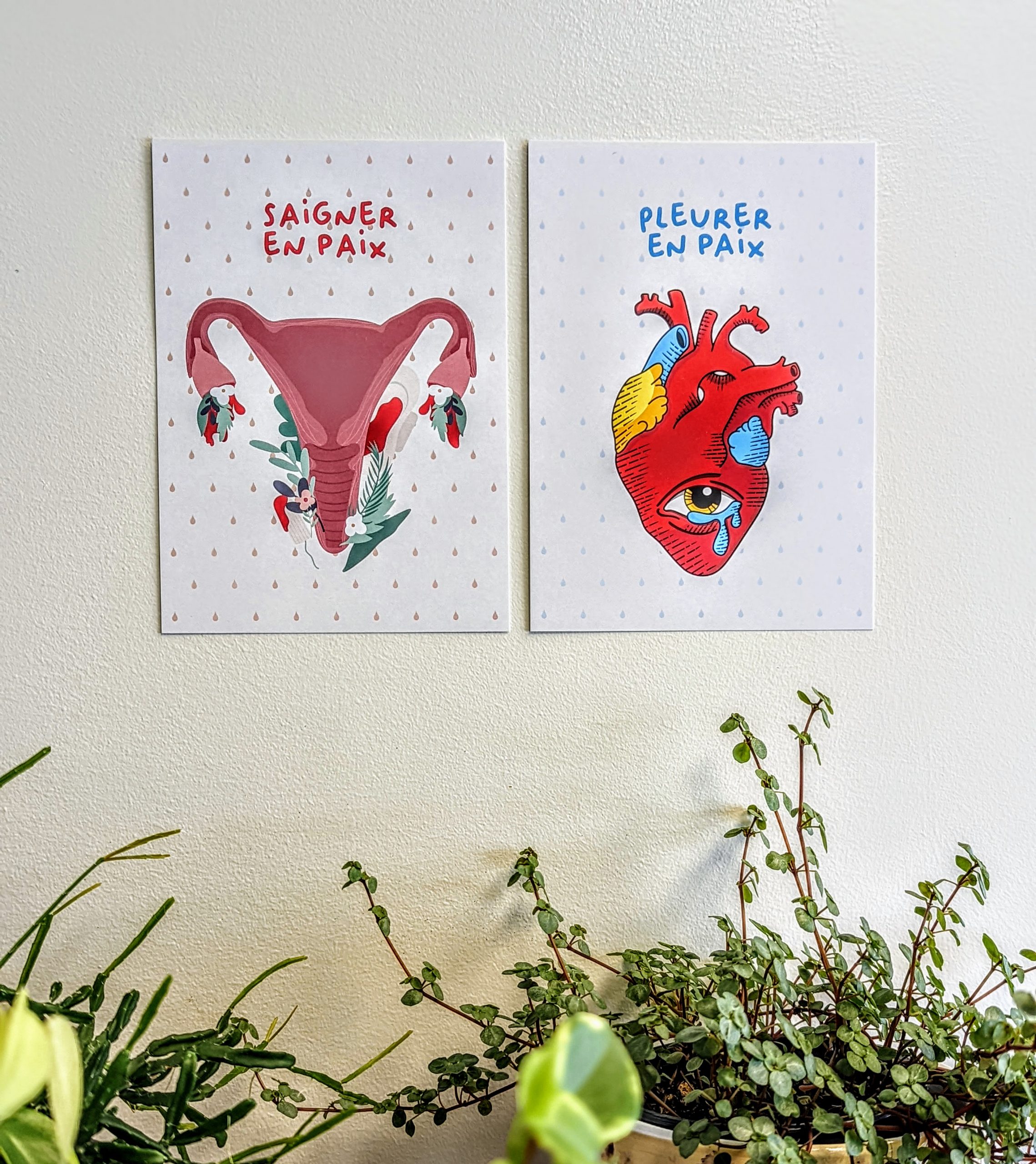 Affichettes Saigner en paix et Pleurer en Paix 1