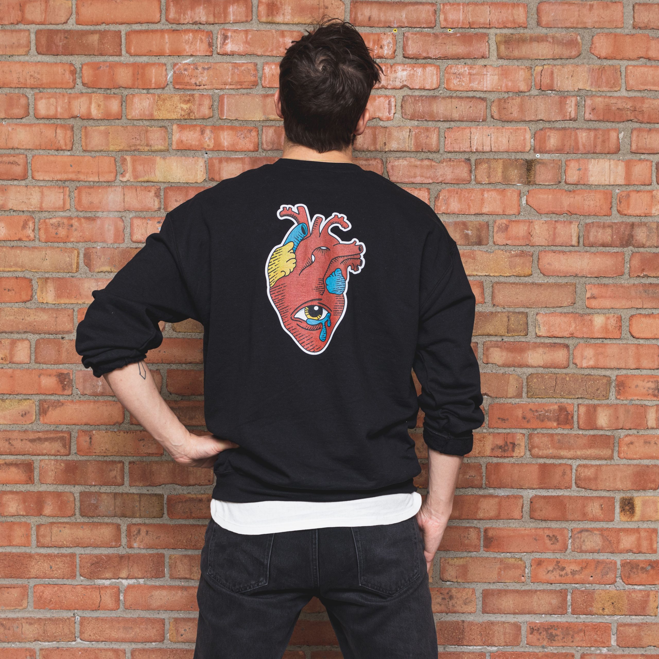 Crewneck NOIR Pleurer en paix