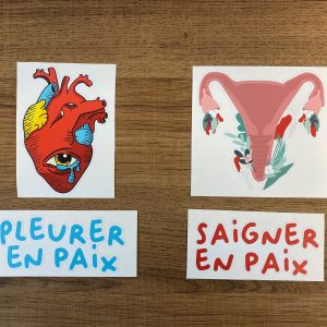 autocollant saigner pleurer