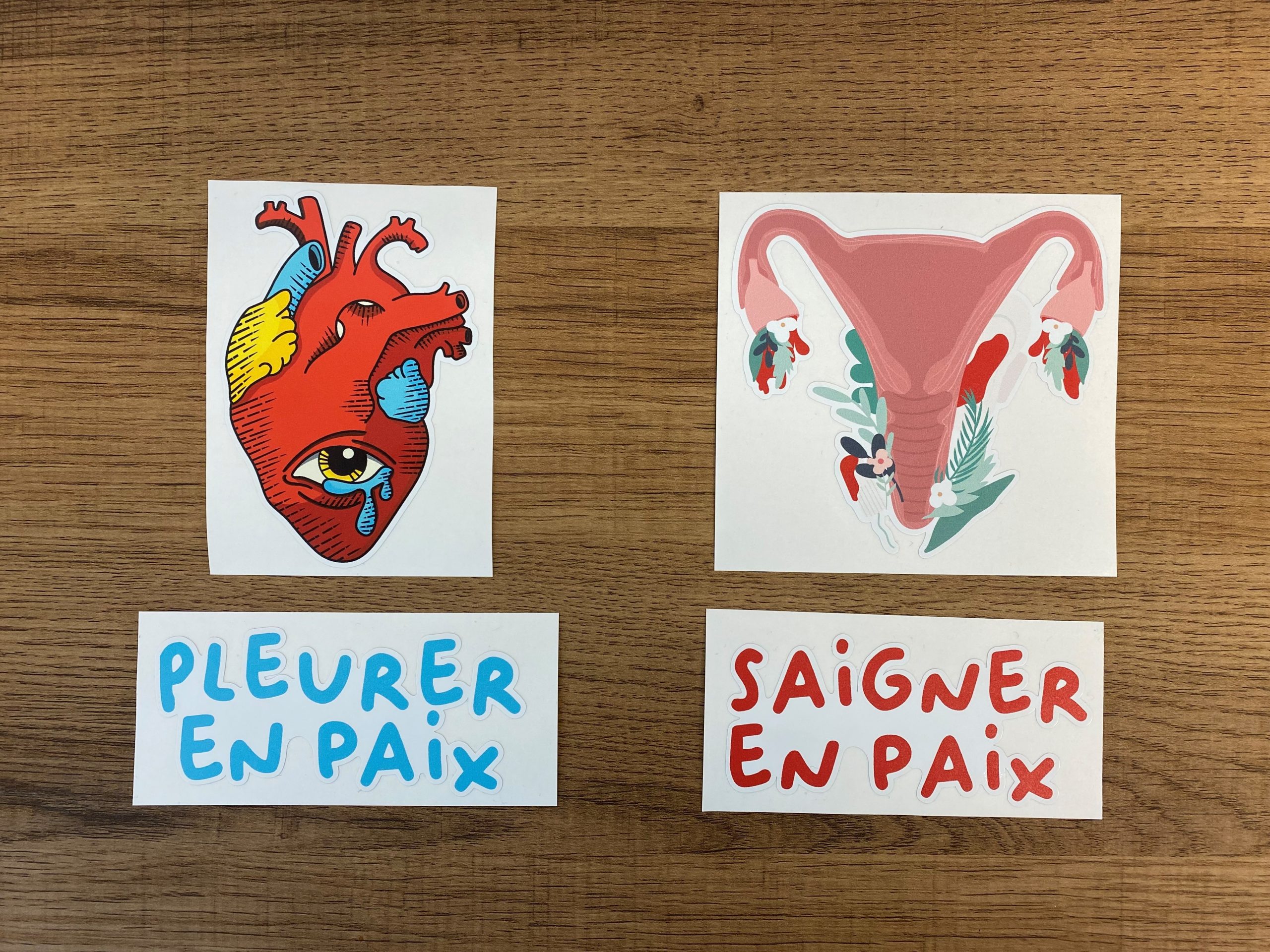 autocollant saigner pleurer